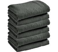 univers decor Lot de 6 Serviettes invité éponge Spa 30 x 50 cm / 400 GR/m² (Ardoise)