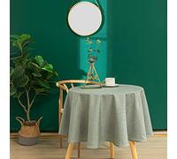 univers decor Nappe Unie et imprimée Ronde 160 cm antitaches (Perle)