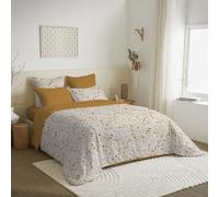 univers decor Pack Complet 6 pièces Housse de Couette réversible pour lit 140 x 190 cm (Pack Housse de Couette 6 pièces lit 140 x 190 cm, Agathe Moutarde)