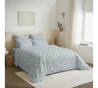 univers decor Pack Complet 6 pièces Housse de Couette réversible pour lit 160 x 200 cm (Pack Housse de Couette 6 pièces lit 160 x 200 cm, Agathe Celadon)