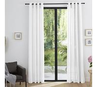 univers decor Paire de Rideaux d'ameublement Effet Lin Moonlight 140 x 260 cm (Neige, Paire de Rideaux 140 x 260 cm)
