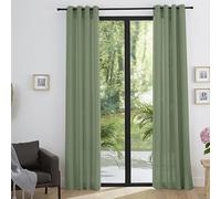 univers decor Paire de Rideaux d'ameublement Effet Lin Moonlight 140 x 260 cm (Romarin, Paire de Rideaux 140 x 260 cm)