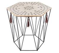 univers decor Table café déco métal octogonale Kumi Etnik Atmosphera