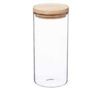 univers decor UNIVERSDECOR - Bocaux de conservation en verre et bois couvercle hermétique Atmosphera (Bocaux de conservation couvercle hermétique, 1.3 Litre : 9.7 x 22 cm)