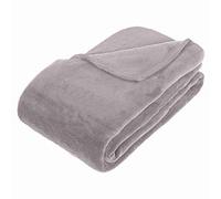 Univers décor UNIVERSDECOR - Couverture Microfibre 180 x 230 cm Atmosphera (Gris Clair, Couverture Microfibre 180 x 230 cm)