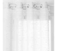 univers decor UNIVERSDECOR - Voilage tissé sablé Sam 140 x 240 cm Atmosphera (Voilage sablé Sam 140 x 240 cm, Blanc)