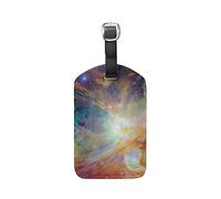 Univers D'Étoiles Nuageuses Colorées Explorer Etiquettes à Bagages de Valises Voyage en Cuir Etiquette Nom Adresse ID Tags Drôle pour Les Garçons Filles(3PACK)