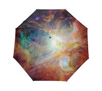 Univers D'Étoiles Nuageuses Colorées Explorer Parapluie Pliable Pliant à Ouverture Automatique Parapluies Pliant Coupe-Vent pour Voyager Plage Femmes Enfants Homme Fille