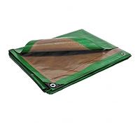 Univers Du Pro Bâche de Protection 5 x 8 m Verte et Marron PE Haute résistance