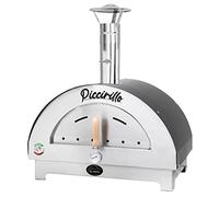 Univers Du Pro Bellanapoli Four à Pizza Bois Piccirillo - Fabriqué en Italie - Système Air Cooking & Scamotek - Chauffe 400°C en 15 Min - INOX & Pierre Réfractaire - Portable 40kg