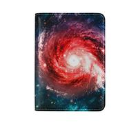 Univers Espace De Feu Rouge Détenteur d'un Passeport Titulaire Etui en Cuir Véritable Couverture de Passeport pour Voyage Hommes Femmes