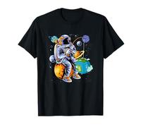 Univers Espace Planètes Pêche Astronaute Science Spatial T-Shirt