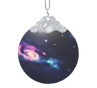 Univers Galaxie Espace Décorations de Noël Décorations de Noël Ornements Suspendu Arbre de Noël Cadeau Pendentif pour la joie des Fêtes