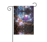 Univers Galaxie Espace Imprimer Drapeaux de jardin double face, 30,5 x 45,7 cm, anniversaire, mariage, vacances, cour, extérieur, décoration extérieure