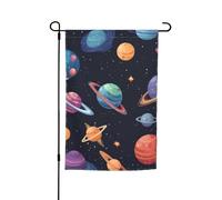 Univers Galaxy Space Print 30,5 x 45,7 cm Porche toutes saisons Drapeaux d'extérieur Décoration de cour Patio Drapeau Décor de cour