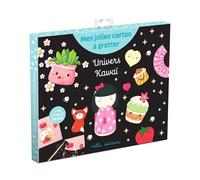 Univers kawaï - Mes jolies cartes à gratter: Pochette avec 8 cartes à gratter et un stylet en bois