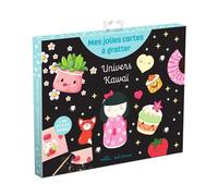 Univers kawaï - Mes jolies cartes à gratter: Pochette avec 8 cartes à gratter et un stylet en bois
