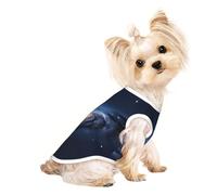 Univers Milky Way Galaxy Print T-shirt sans manches pour chiens et chats Vêtements tendance pour intérieur et extérieur