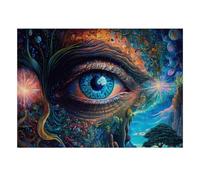 Univers Oeil Arbre 1000pcs Mini Puzzle pour Adultes Difficile | 38x26cm Papier Décoration Salon Découpe Précise Cadeau Anniversaire Détente