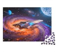 Univers Puzzle 1000 Pièces Vaisseau Spatial Puzzle en Carton Qualité Premium Puzzle Adulte Éducatif Puzzle Familial Vacances 38x26cm/1000pcs