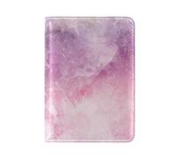 Univers Spatial Violet Détenteur d'un Passeport Titulaire Etui en Cuir Véritable Couverture de Passeport pour Voyage Hommes Femmes