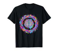 Univers technologique neuronal coloré du Cerveau T-Shirt