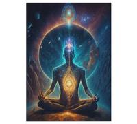 Univers Zen ésotérique 300 Pièces Puzzle en Bois pour Adultes Enfants, Puzzles Impossible, Jeu D'adresse pour Toute La Famille, 42×30cm