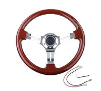 Universal 14inch ABS White Steering Wheel Drift Sport Steering Wheel 350mm Tuning Game Steering Wheel Compatible For Car(Brown)