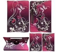 Universal 20.3 cm étui de tablette, Apple, Toshiba Tablette Android Tab appareils Universal 10.1" & 10" Papillon/violet