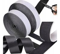 Universal 5m auto-adhésif Velcro Tape Hedgehog 2,5 cm noir