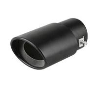 Universal 63mm Embout De Silencieux De Voiture En Alliage D'Aluminium Gorge De Queue Tuyau D'Échappement Noir Embout De Queue De Silencieux(Droit)