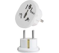 Universal Adaptador De Enchufe 2 Piezas,Convertidor De Enchufe Eu Para China/Alemania/Reino Unido,Adaptador De Viaje Internacional Con Protection Ción Infantil Para Smartphones,Laptops Y Máquinas