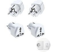 Universal Adapter 4pcs Travel Adapter EU Plug Two Round Universal Plug Adapter for UK China Australia Japan Italy Switzerland