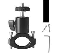 Universal Aluminum Sports Camera Handlebar Mount, 360 Degree Rotation for Bike and Motorcycle, Tube Mounting Strap, Mounting Adapter (Regular Model)