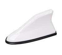 Universal Auto Roof Fins Aerial Antenna Toppers Auto Radio FM Antenna Signal Decorative for Car SUV Truck Van Super Functional with Tape Base (White, One Size)