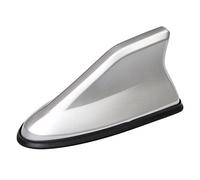 Universal Auto Roof Fins Aerial Antenna Toppers Auto Radio FM Antenna Signal Decorative for Car SUV Truck Van Super Functional with Tape Base (Silver, One Size)
