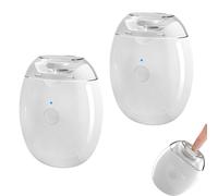 Universal Automatic Fingernail Grinder, 3-Speed Smart Electric Nail Clipper with LED Light for Whole Family and Seniors (2 PCS)