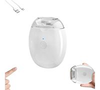 Universal Automatic Fingernail Grinder, Electric Nail File with LED Light & 3 Speeds, Auto Fingernail Cutter and Polishing Trimmer for Adults and Children (White)
