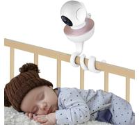 Universal Baby Monitor Holder Wall Mount Baby Video Monitor Shelf Flexible Camera Stand Drilling For Nursery Universal Holder Compatible With Most Baby Monitors & Phone (White)