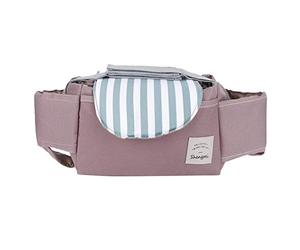 Universal Baby Stroller, Hanging Bag with 2 Cup Holders, Oxford Cloth Material, sturdy and Lightweight, Easy to, for Infant and Mother Outdoor Travel (Mint stripes)