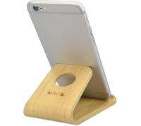 Universal Bamboo Mobile Phone Stand For Smartphone And Tablet Compatible With Iphone Samsung Galaxy Huawei