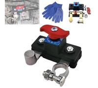 Universal Battery Disconnect & Leak Protector, 12V/24V Car Battery Disconnect Switch, Waterproof Battery Kill Switch with Solid Copper Terminals, Automatic Circuit Breaker for Car Truck (B)