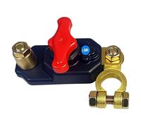 Universal Battery Isolator, Rotary Manual Breaker, Portable with Removable Key, Flame Retardant Shell, Secure Disconnect with Red Finish, Maintenance Accessory for Rv Motorcycle