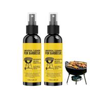 Universal BBQ Cleaner for Greasy Grills, 100ml BBQ Grill Cleaner Spray,Nettoyant Barbecue,Dégraissant Nettoyant Grille Barbecue,Nettoyant Four Et Poêle,Smoker Cleaner for Smoky Stains,And Grease (2PC)