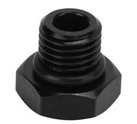 Universal Block Off Plug Fitting Adapter | 4000 PSI High Pressure Male Hex Steel Plug | Leak - Proof Closure for Vehicle/Water Pump/Container | Black Finish (AN4)