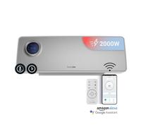 Universal Blue Chauffage mural split pour salle de bain avec Wi-Fi et télécommande Basse consommation 4 modes de fonctionnement Format compact 2 000 W