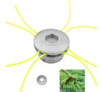 Universal Brushcutter Head, 4 Lines Universal Cutting Head,Aluminium Wires Trimmer Head,Mower Head,Brush Cutter Head,Trimmer Head,for Garden