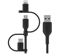 Universal Cable (3-In-1 Usb-C Lightning Micro Usb Charging Cable For Smartphones, Tablets, External Batteries, Etc., 1m)