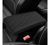 Universal Car Armrest Box Pad Leather Center Console Cover with Memory Foam Cushion Soft Arm Support for SUV Truck Van RV 12.99 x 8.26 x 1.96 inches (No Storage,Black)