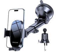 Universal Car Phone Holder With Adjustable Suction Cup And Release Button Compatible With Iphone, Samsung, Huawei